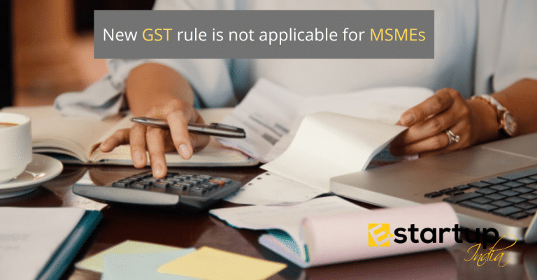 GST rule is not applicable for MSME.