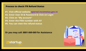 Procedure to check Income Tax refund status | E-StartupIndia | ITR Filing