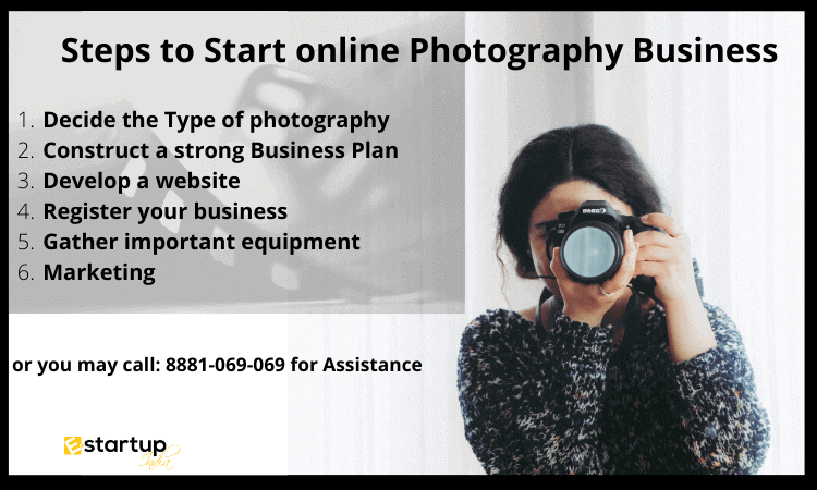 Steps to start online photography business