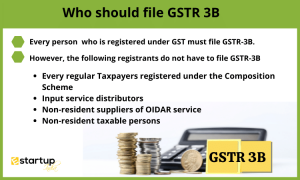 GST-3B Return Filing, Format , Due Date & Rules | E-StartupIndia