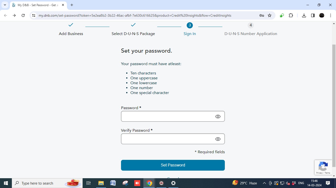 Step 3: Decide if you want to speed up your request.  Normal processing takes about 30 days. With expedited processing, you can get your number in 8 days. However, you will need to pay an additional fee for quicker DUNS Registration. Step 4: Submit the application and Regular Status Checks A Dun & Bradstreet representative might check your info. Expect two calls: one for business verification and another for potential upselling. Missing the verification call may require restarting the process. Once everything's confirmed, you'll get your DUNS Number by email. However, if you do not have Company in USA and developing an app for your business, you will need to get it done through USA Company Registration first