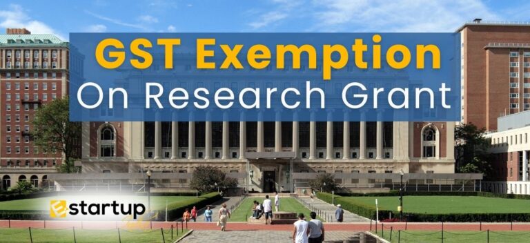 GST Exemption On Research Grant