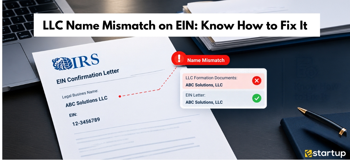 LLC Name Mismatch on EIN Letter